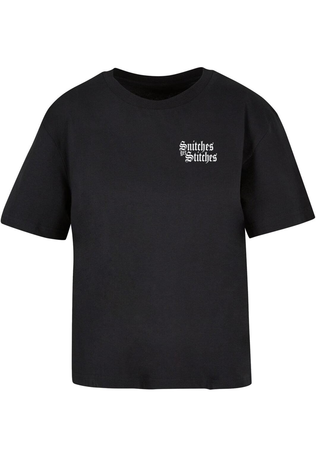 Women's T-shirt Snitches Get Stitches black
