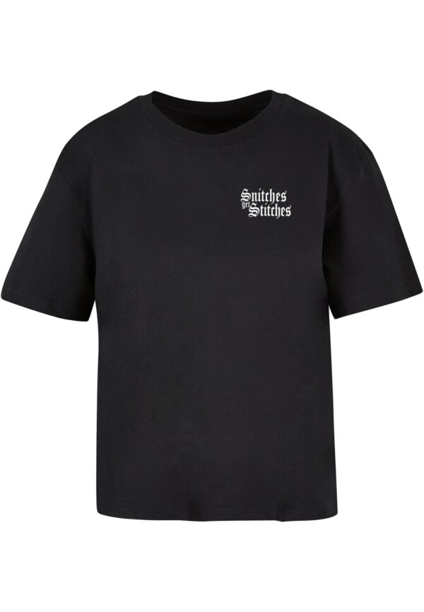 Women's T-shirt Snitches Get Stitches black
