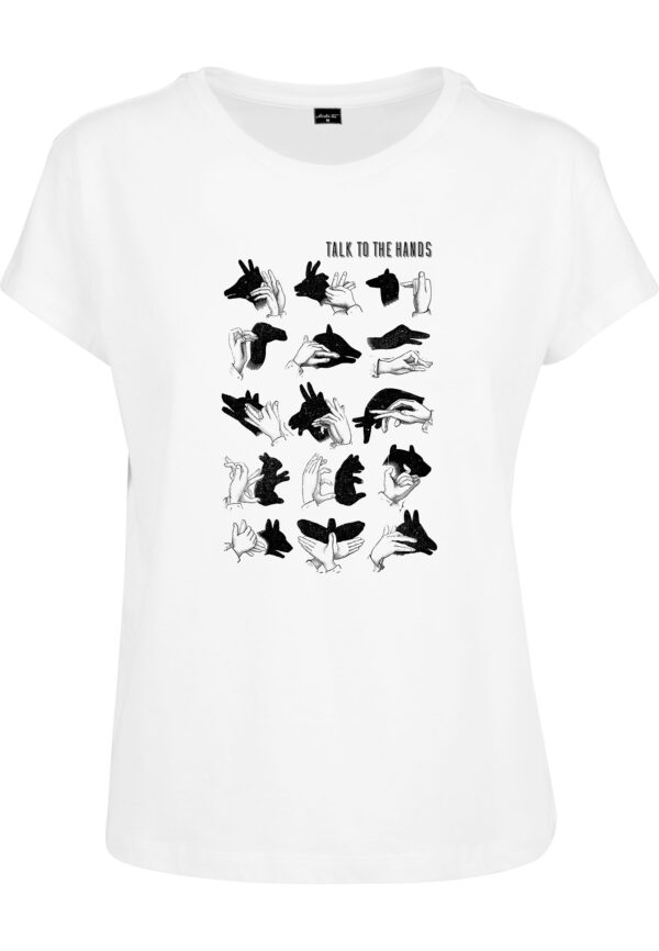 Women's T-shirt Talk To The Hand Box white