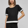 Women's T-shirt Terry Mesh blk/wht