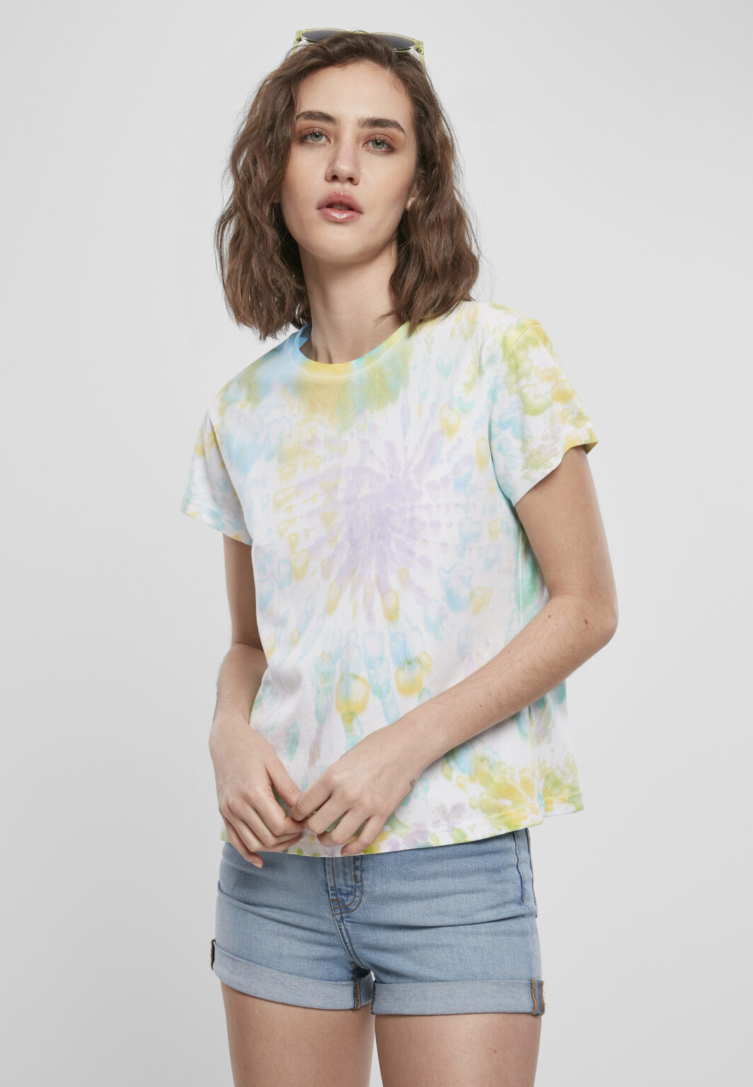 Women's T-shirt Tie Dye Boyfriend Tee pastel