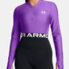 Women's T-shirt Under Armour HeatGear Rib 1/4 Zip LS-PPL - Women's