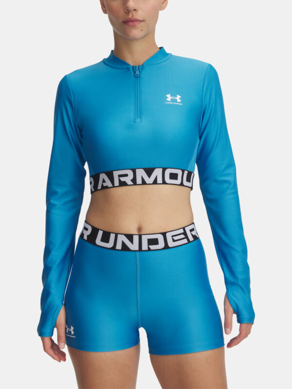 Women's T-shirt Under Armour HeatGear Rib 1/4 Zip LS - Women's