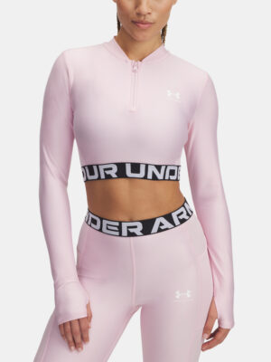 Women's T-shirt Under Armour HeatGear Rib 1/4 Zip LS - Women's