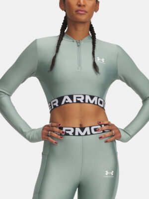 Women's T-shirt Under Armour HeatGear Rib 1/4 Zip LS - Women's
