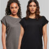 Women's T-shirt Urban Classics - 2 pack grey/black