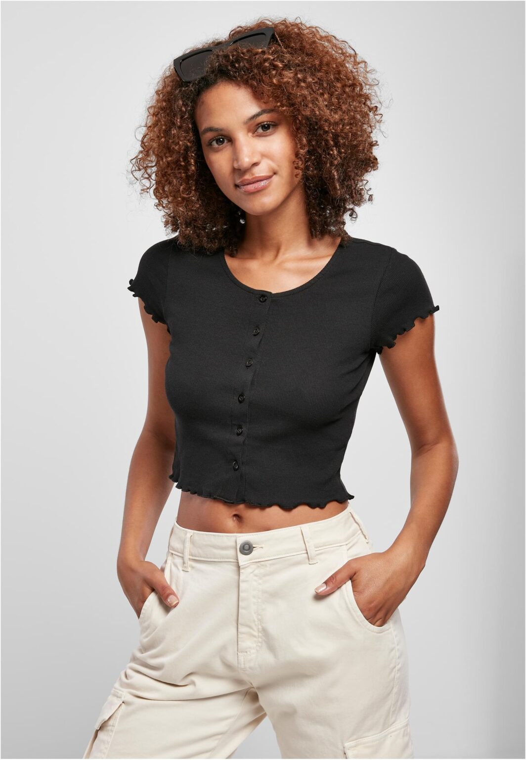 Women's T-shirt with buttons