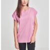 Women's T-shirt with extended shoulder coolpink