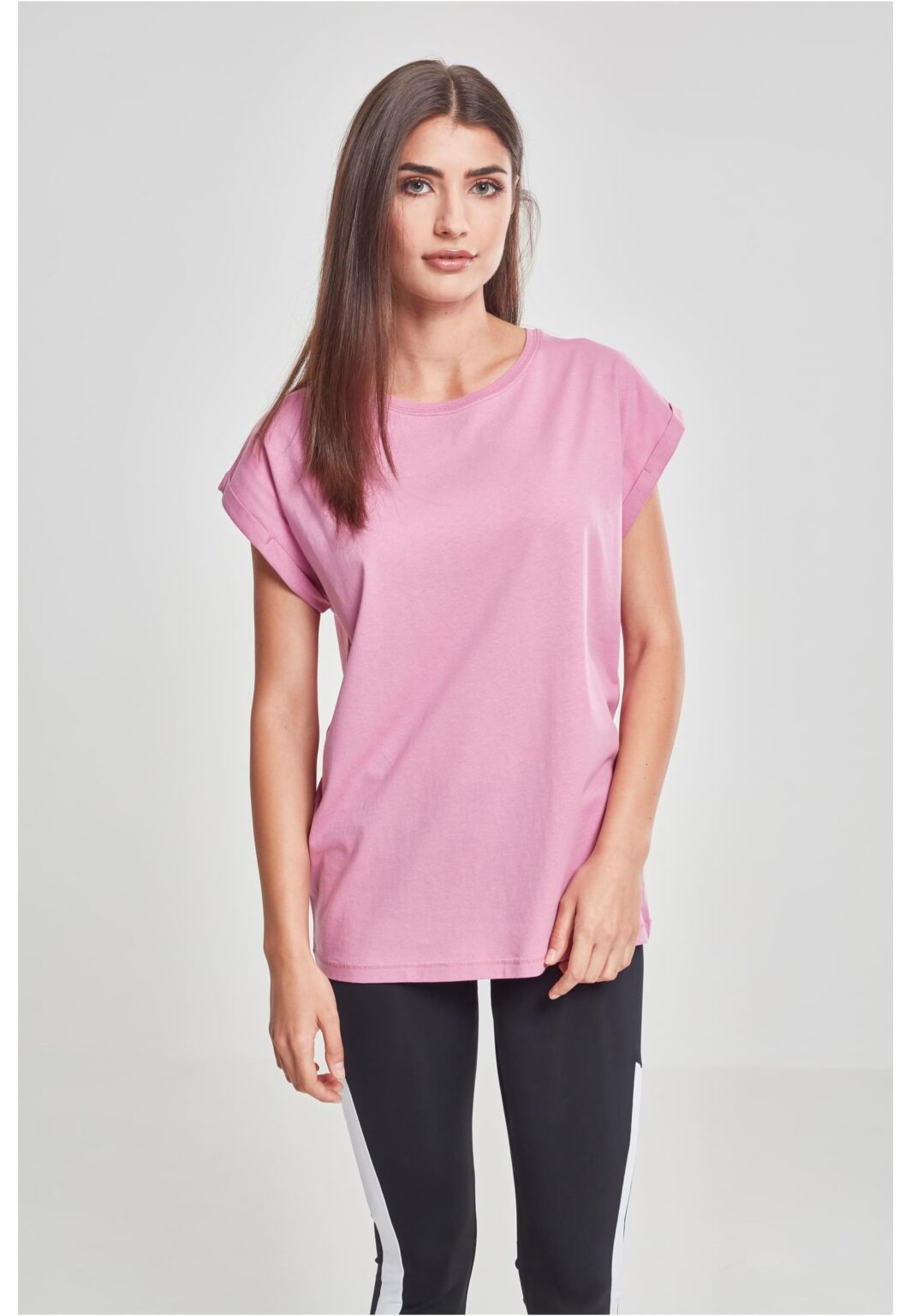 Women's T-shirt with extended shoulder coolpink
