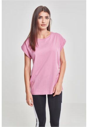 Women's T-shirt with extended shoulder coolpink