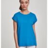 Women's T-shirt with extended shoulder hawaiianblue