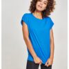 Women's T-shirt with extended shoulder light blue