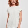 Women's T-shirt with extended shoulder light grey