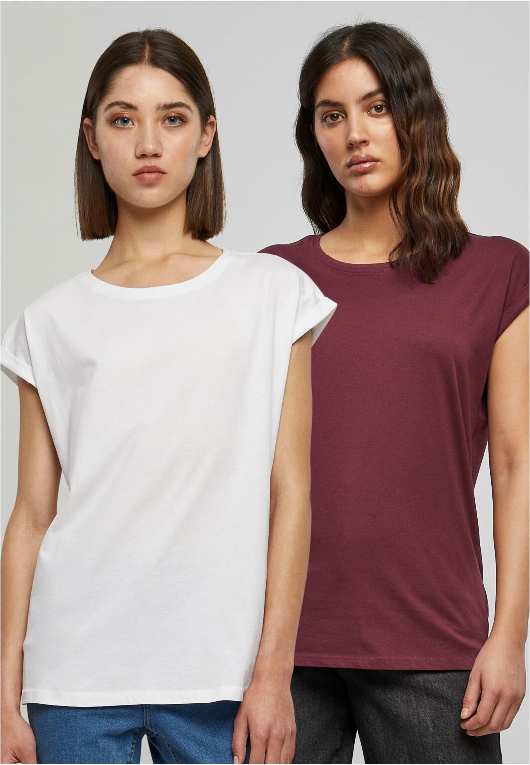 Women's T-shirtUrban Classics - 2 packs white/cherry