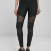Women's Tech Mesh Rib Leggings - Black