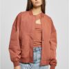 Women's Terracotta Jacket Recycled Oversized Light Bomber Jacket