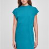 Women's Turtle Extended Shoulder Dress - Blue-Green