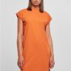Women's Turtle Extended Shoulder Dress - Orange