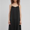 Women's Viscose Satin Nightgown - Black