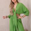 Women's Viscose Top Set with Tie Down + Trousers - Kiwi