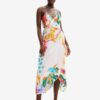 Women's White Wrap Beach Dress Desigual Selva - Women