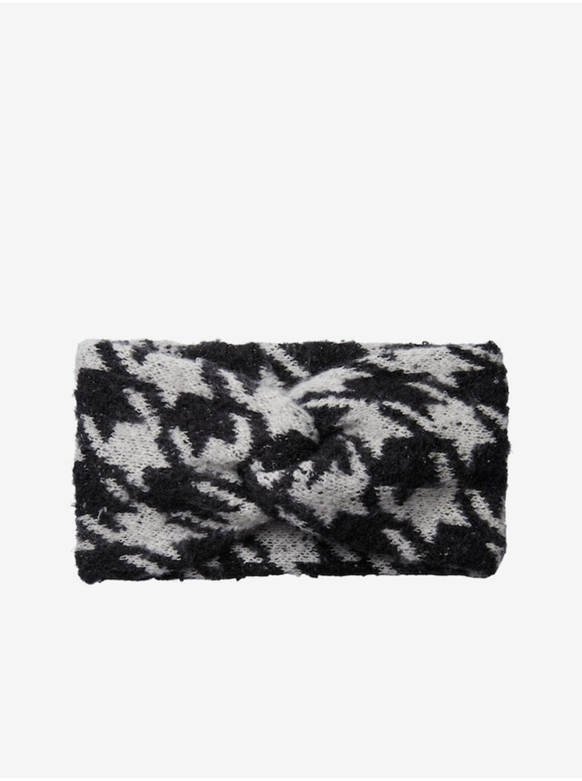Women's White and Black Patterned Knitted Headband Pieces Pyron - Women's