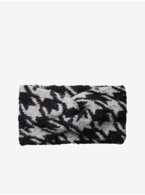 Women's White and Black Patterned Knitted Headband Pieces Pyron - Women's