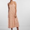 Women's White and Orange Floral Maxi Dress Pieces Nya - Women