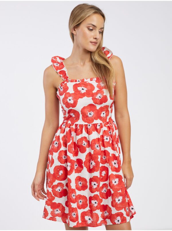 Women's White and Red Floral Dress Pieces Halia - Women's