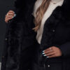 Women's Winter Jacket FURSOFT Quilted with Hood - Black Dstreet