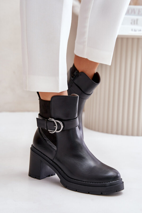 Women's ankle boots with a zipper insulated with a zipper black Inabelle
