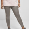 Women's asphalt leggings made of synthetic leather