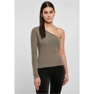 Women's asymmetrical olive with long sleeves Women's asymmetrical olive with long sleeves