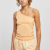 Women's asymmetrical paleorange top