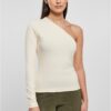 Women's asymmetrical white sand with long sleeves
