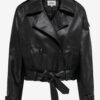 Women's black faux leather jacket ONLY Vera - Women