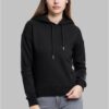 Women's black hooded jacket
