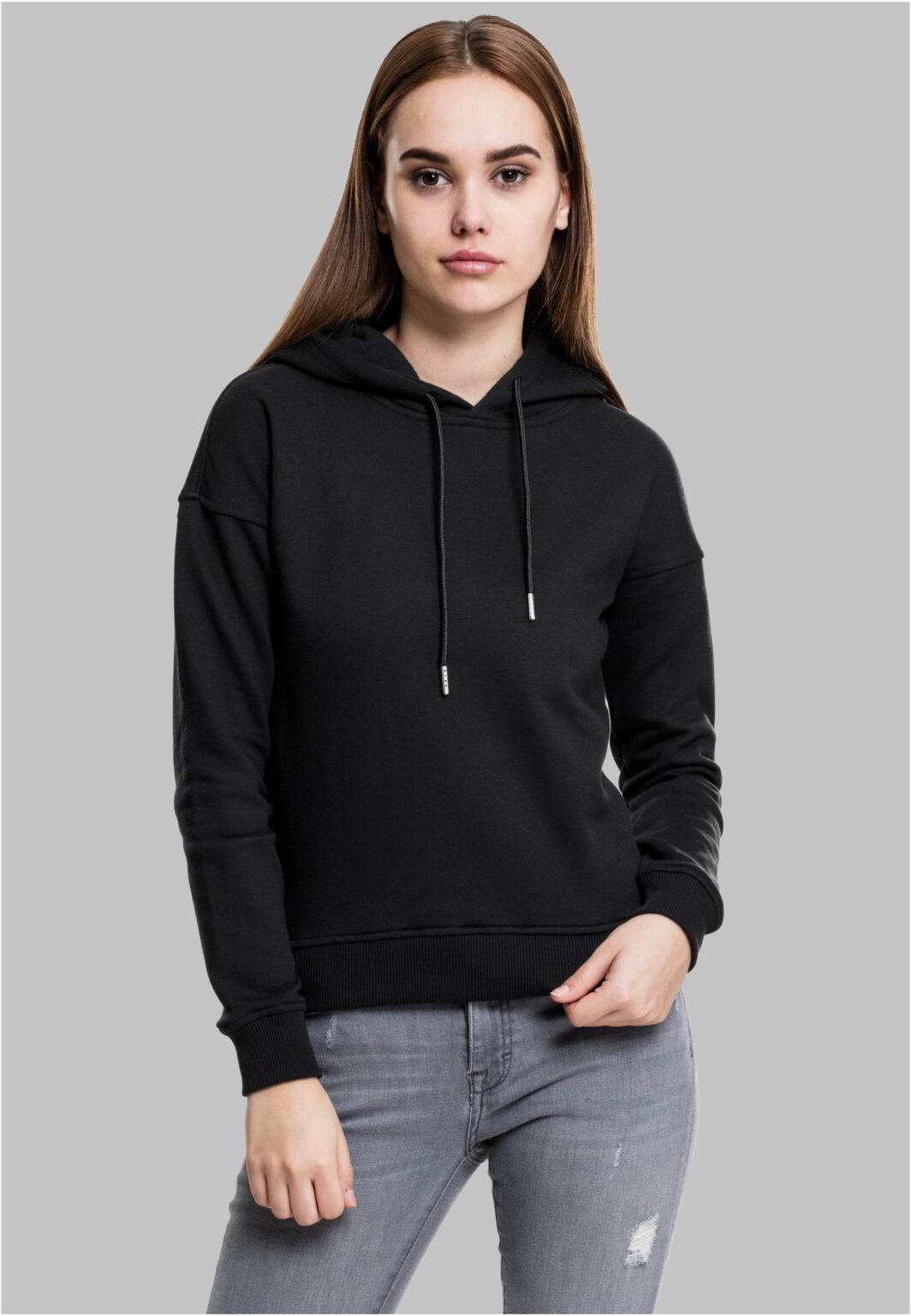 Women's black hooded jacket