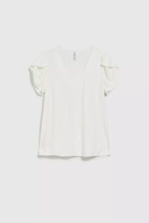 Women's blouse MOODO - ecru white Women's blouse MOODO - ecru white