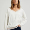 Women's blouse decorated with stripes MOODO - white