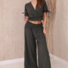 Women's blouse + trousers set - khaki