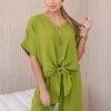 Women's blouse + trousers set - olive