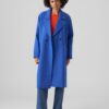 Women's blue coat with wool blend VERO MODA Hazel - Women