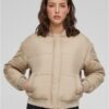 Women's bomber jacket Puffer Blouson beige