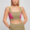 Women's bra Color Block khaki/light purple/magimango