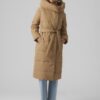 Women's brown winter coat VERO MODA Leonie - Women