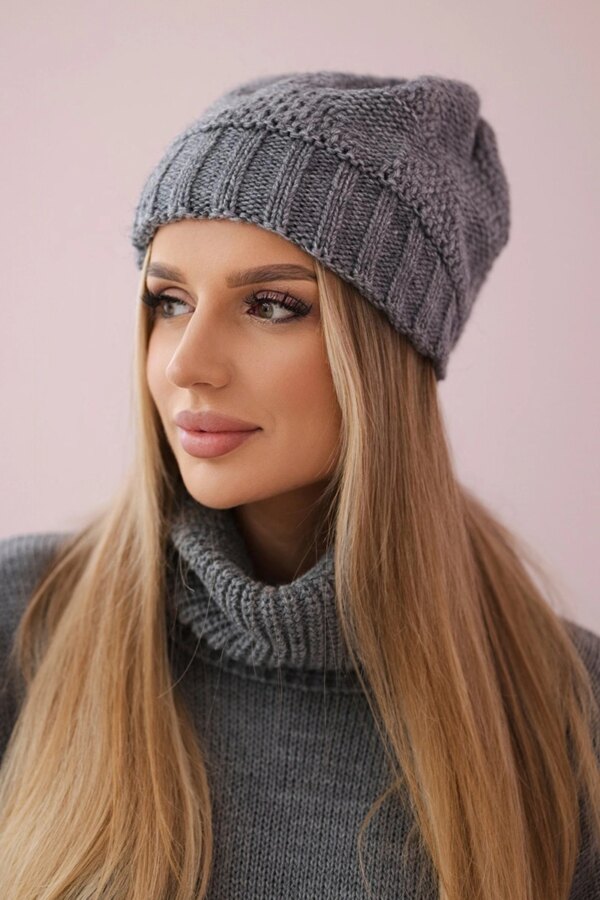 Women's cap Danuta K331 dark gray