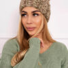 Women's cap Eliza K205 cappuccino + light khaki
