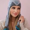 Women's cap Eunika K322 graphite with long ears