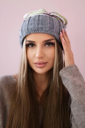 Women's cap Feba K330 dark gray